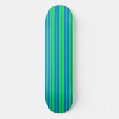 Blue Green Stylish Stripes Pattern Design Persoonlijk Skateboard (Voorkant)