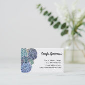 Blue Green Succulents Custom Sjabloon Visitekaartje (Staand voorkant)
