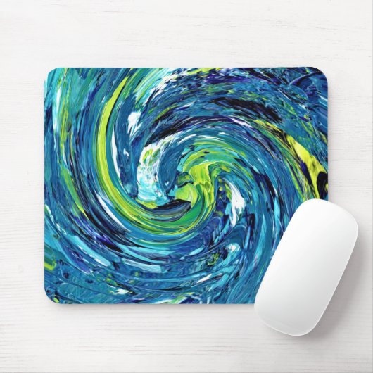 Blue Green Swirl Gel Mousepad Muismat (Met muis)