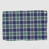 Blue Green Tartan Pattern Golfhanddoek (Horizontaal)