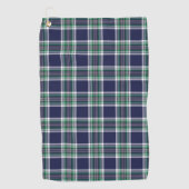 Blue Green Tartan Pattern Golfhanddoek (Voorkant)