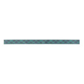 Blue Green Tartan Pattern Plaid Satijnen Lint (Voorkant)