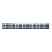 Blue Green Tartan Pattern Satijnen Lint (Voorkant)