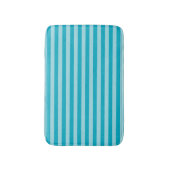 Blue Green, Teal Bath Mat Stripes (Voorkant Verticaal)