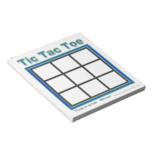 Blue Green Tic Tac Notitieblok (Schuin)