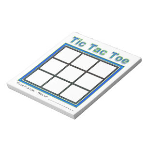 Blue Green Tic Tac Toe Game-laptop Notitieblok