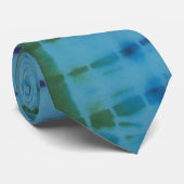 Blue Green Tie Dye Necktie Stropdas (Opgerold)