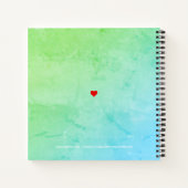 Blue Green Tie Dye White Typography Affirmations Notitieboek (Achterkant)