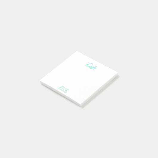 *~* Blue Green & Turquoise Reiki Iridescent Post-it® Notes (Schuin)