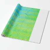 Blue/green tye-dye Wrapping Paper  Cadeaupapier (Uitgerold)