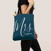 Blue Green Typography Specialized Mrs. Tote Bag (Dichtbij)