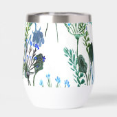 Blue Green Watercolor Wildflower  (Achterkant)