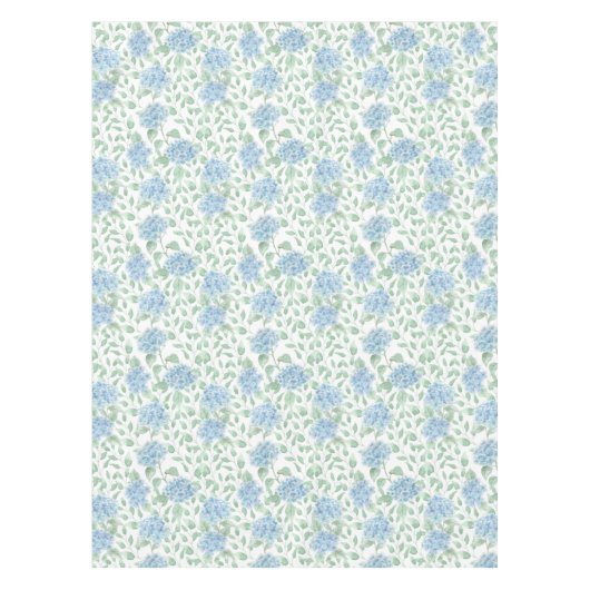 Blue Green Watercolor Wildflower Tafelkleed (Voorkant)