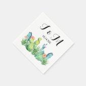 Blue Green Waterverf Cactus Party Cocktail servet (Hoek)