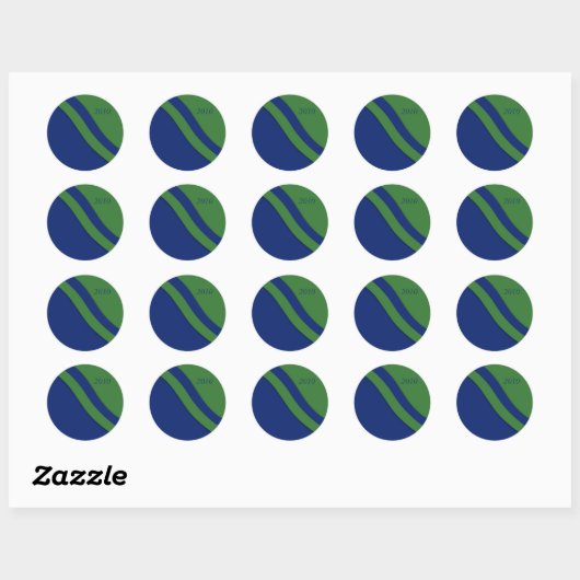 Blue Green Wave Afstuderen Sticker (Vel)