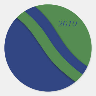 Blue Green Wave Afstuderen Sticker