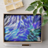 Blue Green White Paars Tie Dye Abstract Patroon Tissuepapier (Geschenk)