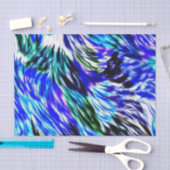 Blue Green White Paars Tie Dye Abstract Patroon Tissuepapier (Craft)