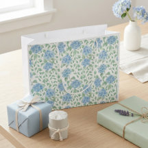 Blue Green Wildflower Watercolor