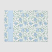 Blue Green Wildflower Watercolor Tissuepapier (Voorkant)