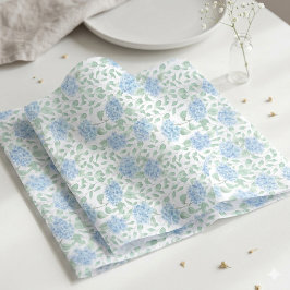 Blue Green Wildflower Watercolor Tissuepapier