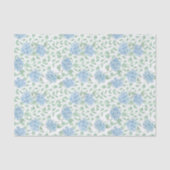 Blue Green Wildflower Watercolor Tissuepapier (Voorkant)