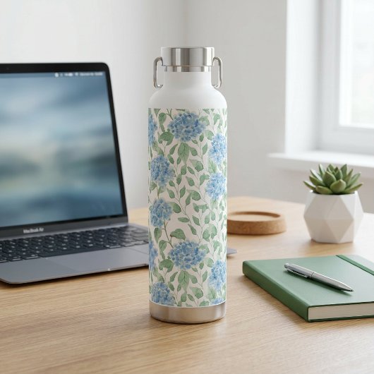 Blue Green Wildflower Watercolor Waterfles