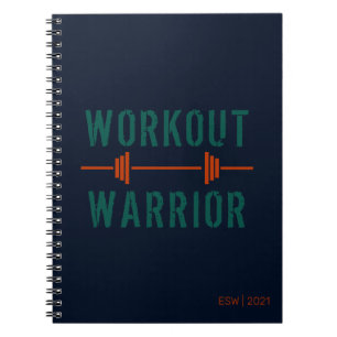 Blue Green Workout Warrior Fitness Journal Notitieboek