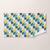 Blue Green Yellow Abstract Geometric Pattern Bad Handdoek (Handdoek)