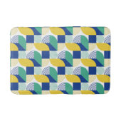 Blue Green Yellow Abstract Geometric Pattern Badmat (Voorkant)