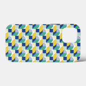 Blue Green Yellow Abstract Geometric Pattern Case-Mate iPhone Case (Achterkant (horizontaal))