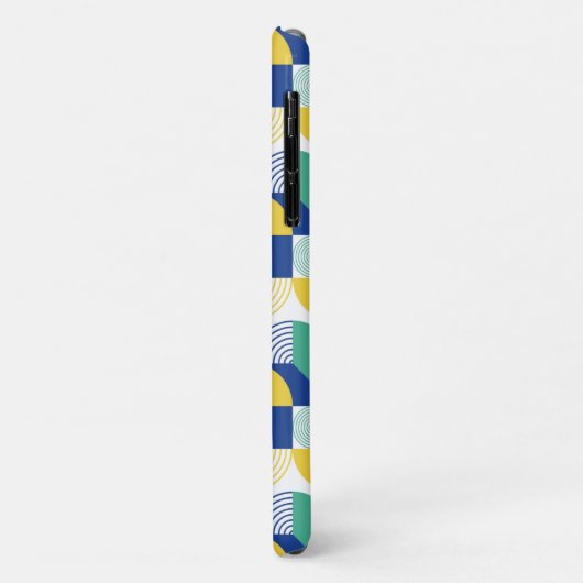 Blue Green Yellow Abstract Geometric Pattern Case-Mate iPhone Case (Achterkant/links)