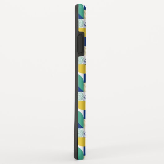 Blue Green Yellow Abstract Geometric Pattern Case-Mate iPhone Case (Achterkant/rechts)