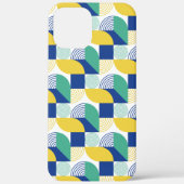Blue Green Yellow Abstract Geometric Pattern Case-Mate iPhone Case (Achterkant)