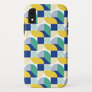 Blue Green Yellow Abstract Geometric Pattern Case-Mate iPhone Case