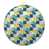 Blue Green Yellow Abstract Geometric Pattern Dartbord (Voorkant)