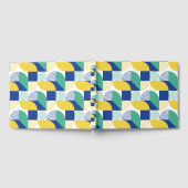 Blue Green Yellow Abstract Geometric Pattern Gastenboek (Volledig)