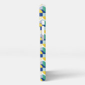 Blue Green Yellow Abstract Geometric Pattern iPhone Hoesje (Linkerkant)