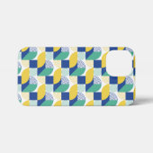 Blue Green Yellow Abstract Geometric Pattern iPhone Hoesje (Achterkant horizontaal)