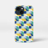 Blue Green Yellow Abstract Geometric Pattern iPhone Hoesje (Achterkant)