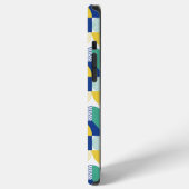 Blue Green Yellow Abstract Geometric Pattern iPhone Hoesje (Linkerkant)