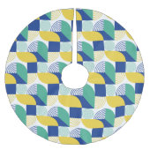 Blue Green Yellow Abstract Geometric Pattern Kerstboom Rok (Voorkant)