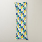 Blue Green Yellow Abstract Geometric Pattern Lichaamskussen (Voorkant Verticaal)