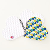 Blue Green Yellow Abstract Geometric Pattern Notitieboek (Binnen)