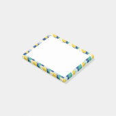Blue Green Yellow Abstract Geometric Pattern Post-it® Notes (Schuin)