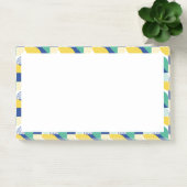Blue Green Yellow Abstract Geometric Pattern Post-it® Notes (Kantoor)