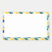 Blue Green Yellow Abstract Geometric Pattern Post-it® Notes (Voorkant)