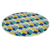 Blue Green Yellow Abstract Geometric Pattern Snijplank (Hoek)