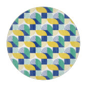 Blue Green Yellow Abstract Geometric Pattern Snijplank (Voorkant)
