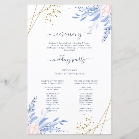 Blue Greenery Succulent Wedding Ceremony (Achterkant)